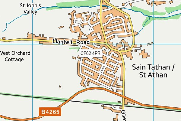 CF62 4PR map - OS VectorMap District (Ordnance Survey) CF62 4PR map - OS VectorMap District (Ordnance Survey)