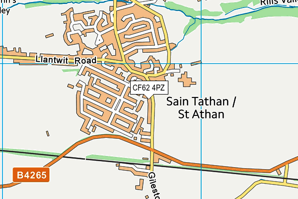 CF62 4PZ map - OS VectorMap District (Ordnance Survey) CF62 4PZ map - OS VectorMap District (Ordnance Survey)