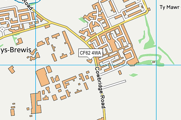 CF62 4WA map - OS VectorMap District (Ordnance Survey) CF62 4WA map - OS VectorMap District (Ordnance Survey)