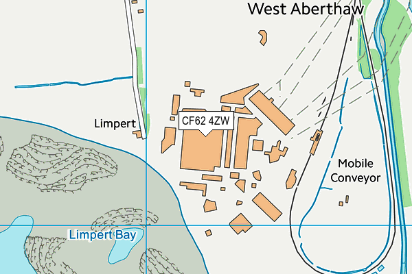 CF62 4ZW map - OS VectorMap District (Ordnance Survey) CF62 4ZW map - OS VectorMap District (Ordnance Survey)
