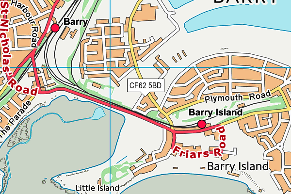 CF62 5BD map - OS VectorMap District (Ordnance Survey) CF62 5BD map - OS VectorMap District (Ordnance Survey)