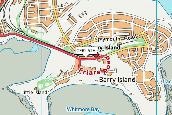 CF62 5TH map - OS VectorMap District (Ordnance Survey)