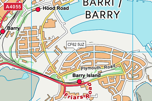 CF62 5UZ map - OS VectorMap District (Ordnance Survey) CF62 5UZ map - OS VectorMap District (Ordnance Survey)