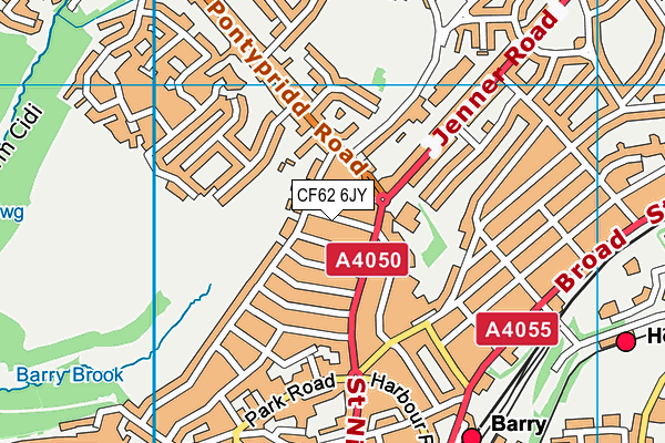 CF62 6JY map - OS VectorMap District (Ordnance Survey) CF62 6JY map - OS VectorMap District (Ordnance Survey)