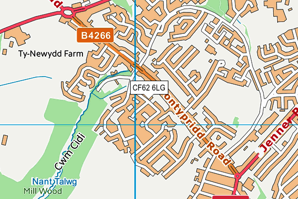 CF62 6LG map - OS VectorMap District (Ordnance Survey) CF62 6LG map - OS VectorMap District (Ordnance Survey)