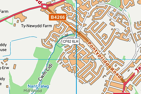 CF62 6LH map - OS VectorMap District (Ordnance Survey) CF62 6LH map - OS VectorMap District (Ordnance Survey)