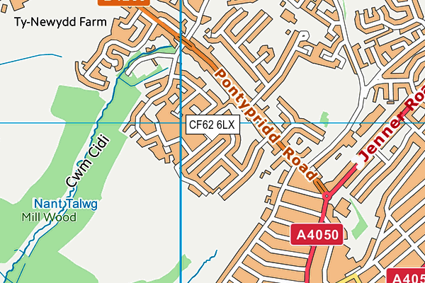 CF62 6LX map - OS VectorMap District (Ordnance Survey) CF62 6LX map - OS VectorMap District (Ordnance Survey)