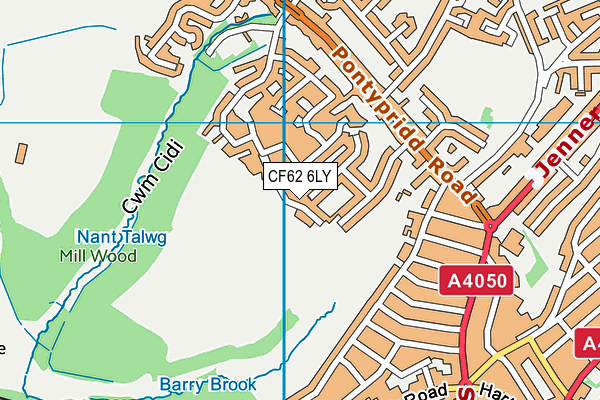 CF62 6LY map - OS VectorMap District (Ordnance Survey) CF62 6LY map - OS VectorMap District (Ordnance Survey)