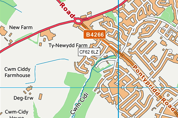 CF62 6LZ map - OS VectorMap District (Ordnance Survey) CF62 6LZ map - OS VectorMap District (Ordnance Survey)