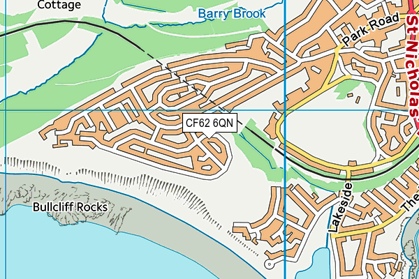 CF62 6QN map - OS VectorMap District (Ordnance Survey) CF62 6QN map - OS VectorMap District (Ordnance Survey)