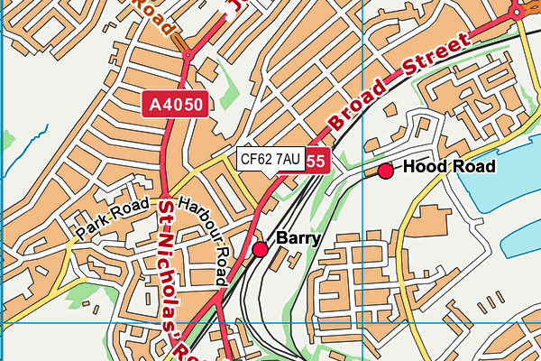 CF62 7AU map - OS VectorMap District (Ordnance Survey) CF62 7AU map - OS VectorMap District (Ordnance Survey)