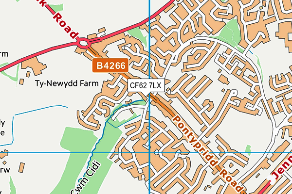 CF62 7LX map - OS VectorMap District (Ordnance Survey) CF62 7LX map - OS VectorMap District (Ordnance Survey)