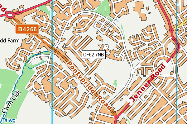 CF62 7NB map - OS VectorMap District (Ordnance Survey) CF62 7NB map - OS VectorMap District (Ordnance Survey)