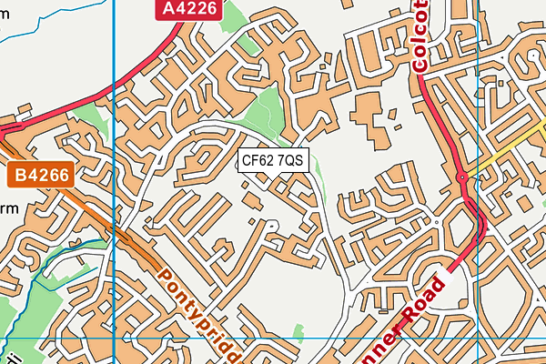 CF62 7QS map - OS VectorMap District (Ordnance Survey) CF62 7QS map - OS VectorMap District (Ordnance Survey)