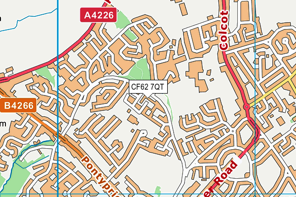 CF62 7QT map - OS VectorMap District (Ordnance Survey) CF62 7QT map - OS VectorMap District (Ordnance Survey)
