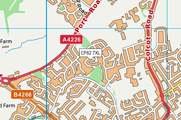 CF62 7XL map - OS VectorMap District (Ordnance Survey) CF62 7XL map - OS VectorMap District (Ordnance Survey)