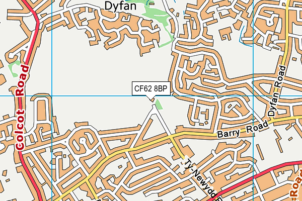 CF62 8BP map - OS VectorMap District (Ordnance Survey) CF62 8BP map - OS VectorMap District (Ordnance Survey)