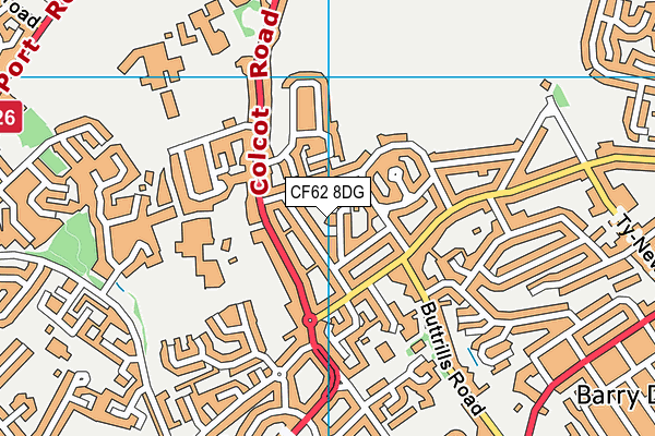 CF62 8DG map - OS VectorMap District (Ordnance Survey) CF62 8DG map - OS VectorMap District (Ordnance Survey)