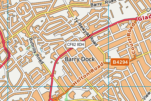 CF62 8DH map - OS VectorMap District (Ordnance Survey) CF62 8DH map - OS VectorMap District (Ordnance Survey)