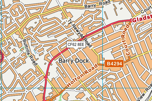 CF62 8EE map - OS VectorMap District (Ordnance Survey) CF62 8EE map - OS VectorMap District (Ordnance Survey)