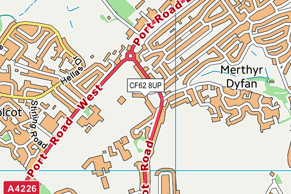 CF62 8UP map - OS VectorMap District (Ordnance Survey) CF62 8UP map - OS VectorMap District (Ordnance Survey)