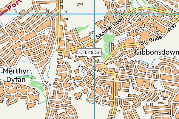 CF62 9DG map - OS VectorMap District (Ordnance Survey) CF62 9DG map - OS VectorMap District (Ordnance Survey)