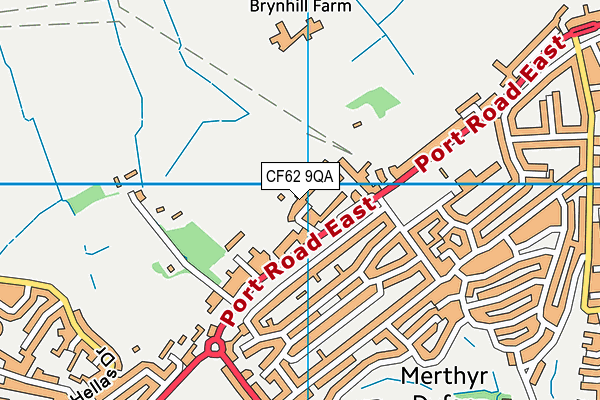 CF62 9QA map - OS VectorMap District (Ordnance Survey) CF62 9QA map - OS VectorMap District (Ordnance Survey)