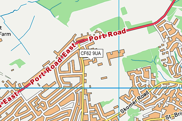 CF62 9UA map - OS VectorMap District (Ordnance Survey) CF62 9UA map - OS VectorMap District (Ordnance Survey)