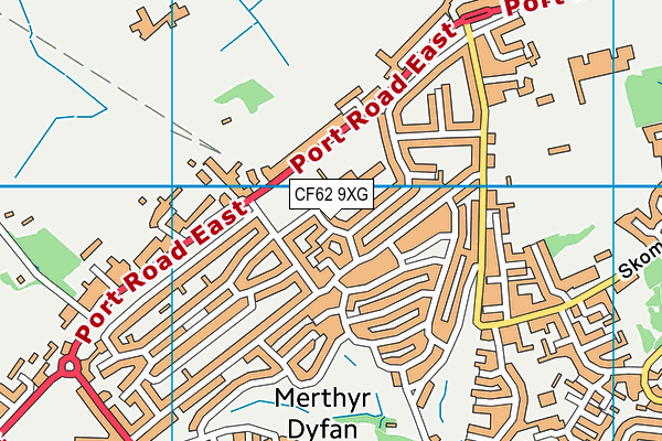 CF62 9XG map - OS VectorMap District (Ordnance Survey) CF62 9XG map - OS VectorMap District (Ordnance Survey)