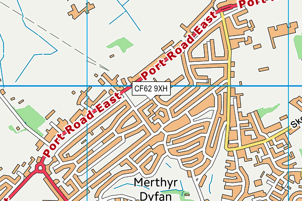 CF62 9XH map - OS VectorMap District (Ordnance Survey) CF62 9XH map - OS VectorMap District (Ordnance Survey)