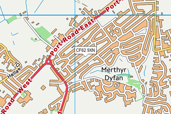 CF62 9XN map - OS VectorMap District (Ordnance Survey) CF62 9XN map - OS VectorMap District (Ordnance Survey)