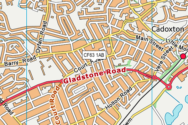 CF63 1AB map - OS VectorMap District (Ordnance Survey) CF63 1AB map - OS VectorMap District (Ordnance Survey)