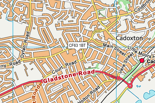 CF63 1BT map - OS VectorMap District (Ordnance Survey) CF63 1BT map - OS VectorMap District (Ordnance Survey)