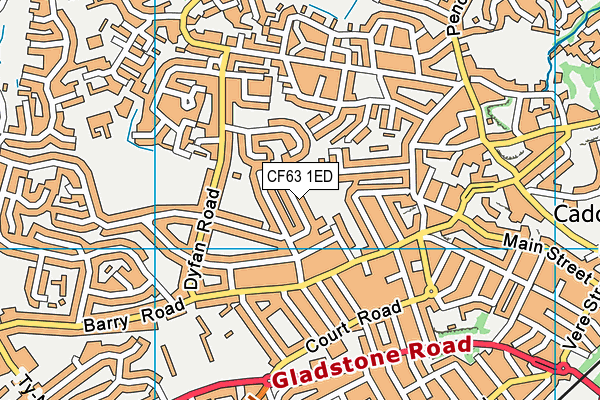 CF63 1ED map - OS VectorMap District (Ordnance Survey) CF63 1ED map - OS VectorMap District (Ordnance Survey)