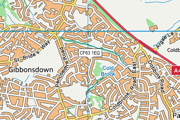 CF63 1EQ map - OS VectorMap District (Ordnance Survey) CF63 1EQ map - OS VectorMap District (Ordnance Survey)