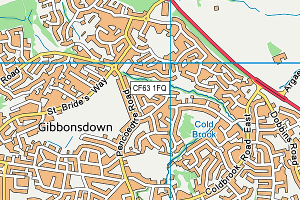 CF63 1FQ map - OS VectorMap District (Ordnance Survey) CF63 1FQ map - OS VectorMap District (Ordnance Survey)