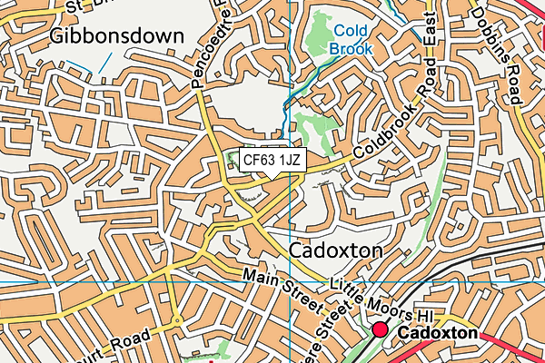 CF63 1JZ map - OS VectorMap District (Ordnance Survey) CF63 1JZ map - OS VectorMap District (Ordnance Survey)