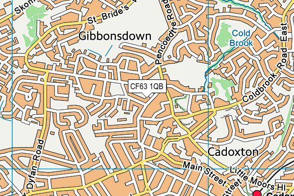 CF63 1QB map - OS VectorMap District (Ordnance Survey) CF63 1QB map - OS VectorMap District (Ordnance Survey)
