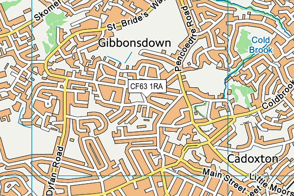 CF63 1RA map - OS VectorMap District (Ordnance Survey) CF63 1RA map - OS VectorMap District (Ordnance Survey)