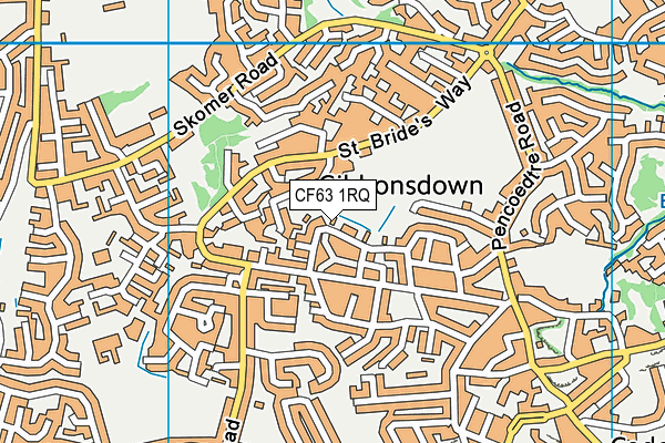 CF63 1RQ map - OS VectorMap District (Ordnance Survey) CF63 1RQ map - OS VectorMap District (Ordnance Survey)