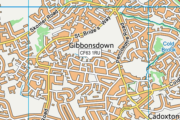 CF63 1RU map - OS VectorMap District (Ordnance Survey) CF63 1RU map - OS VectorMap District (Ordnance Survey)