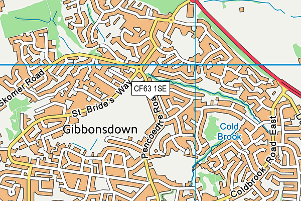 CF63 1SE map - OS VectorMap District (Ordnance Survey) CF63 1SE map - OS VectorMap District (Ordnance Survey)