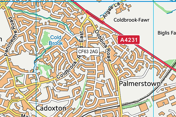 CF63 2AG map - OS VectorMap District (Ordnance Survey) CF63 2AG map - OS VectorMap District (Ordnance Survey)