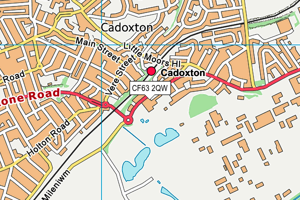 CF63 2QW map - OS VectorMap District (Ordnance Survey) CF63 2QW map - OS VectorMap District (Ordnance Survey)