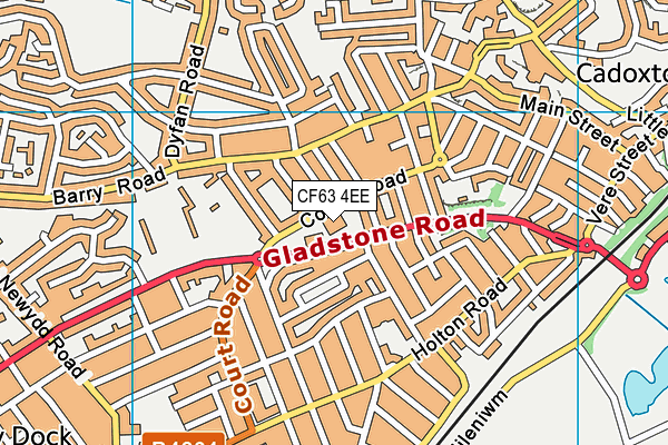 CF63 4EE map - OS VectorMap District (Ordnance Survey) CF63 4EE map - OS VectorMap District (Ordnance Survey)