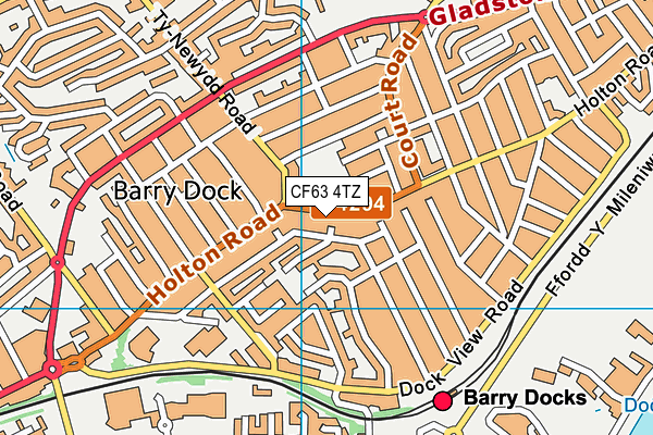 CF63 4TZ map - OS VectorMap District (Ordnance Survey) CF63 4TZ map - OS VectorMap District (Ordnance Survey)