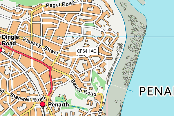 CF64 1AQ map - OS VectorMap District (Ordnance Survey) CF64 1AQ map - OS VectorMap District (Ordnance Survey)