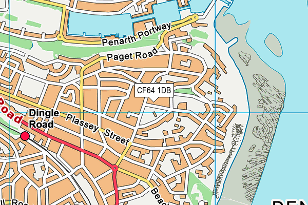 CF64 1DB map - OS VectorMap District (Ordnance Survey) CF64 1DB map - OS VectorMap District (Ordnance Survey)