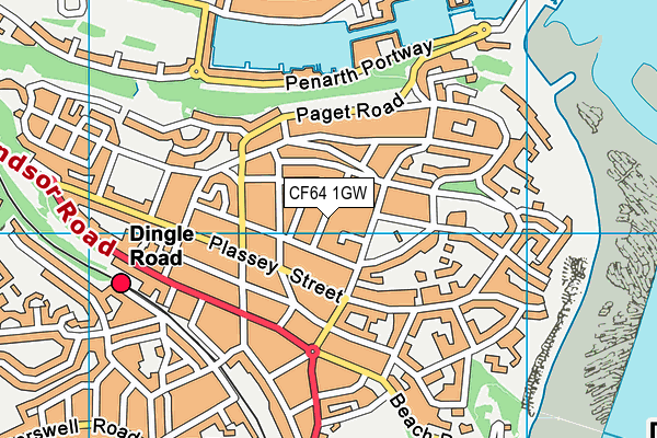 CF64 1GW map - OS VectorMap District (Ordnance Survey) CF64 1GW map - OS VectorMap District (Ordnance Survey)