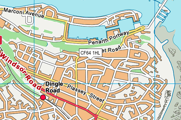 CF64 1HL map - OS VectorMap District (Ordnance Survey) CF64 1HL map - OS VectorMap District (Ordnance Survey)